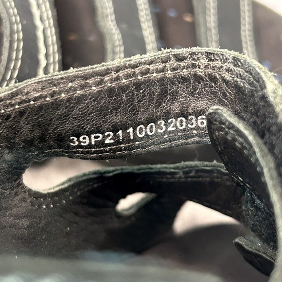 Ecco Women's Babett 3 Strap Leather Comfort Sandals Black Hook & Loop Size 8.5 - Picture 9 of 10